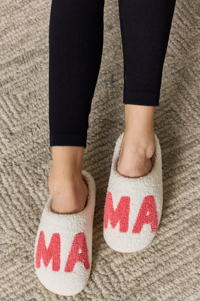 Melody MAMA Pattern Cozy Slippers - House of Barvity