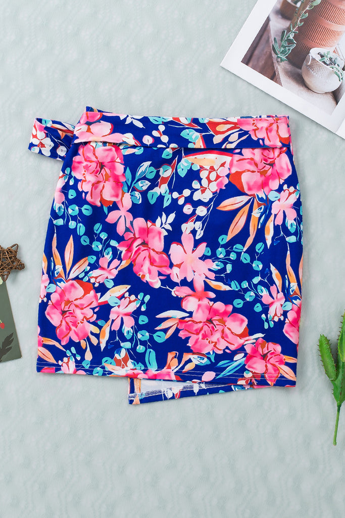 Floral Tied Mini Skirt - House of Barvity