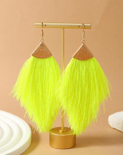 Neon Tassel Earrings - House of Barvity