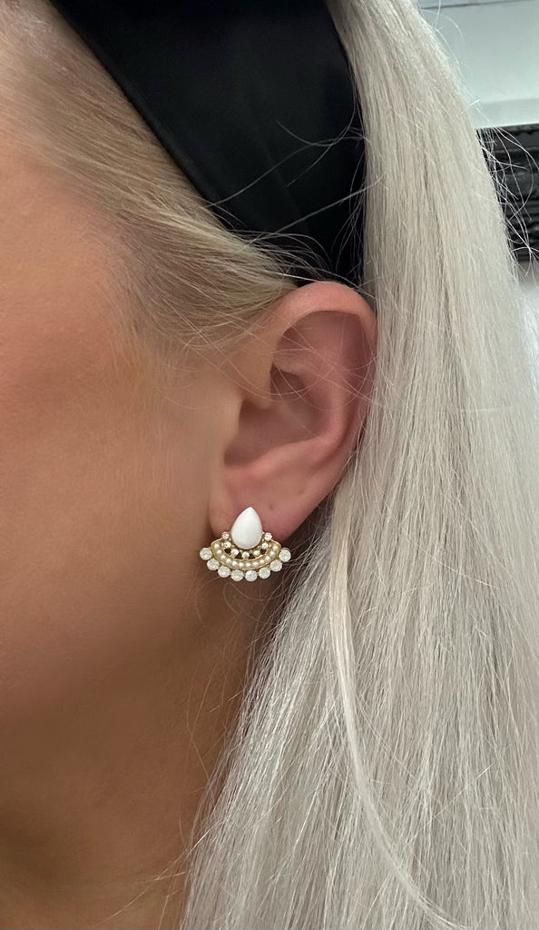 White Tear Earrings - House of Barvity