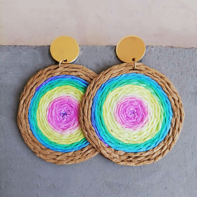 Raffia Grass Teardrop Earrings - House of Barvity