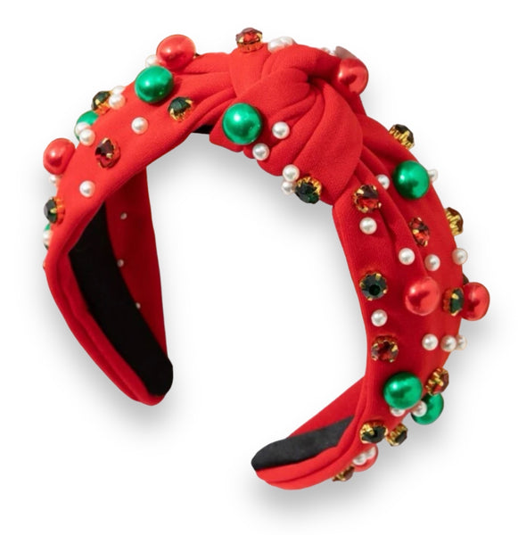 Red Holiday Headband - House of Barvity