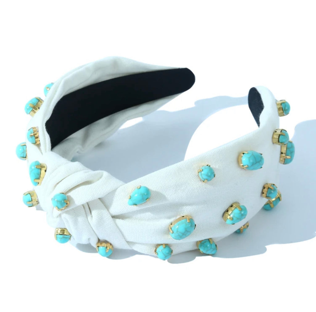 Turquoise Bling Headband - House of Barvity