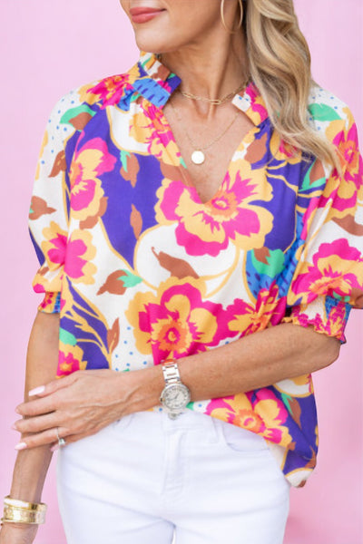 Flora Rosa Blouse - House of Barvity