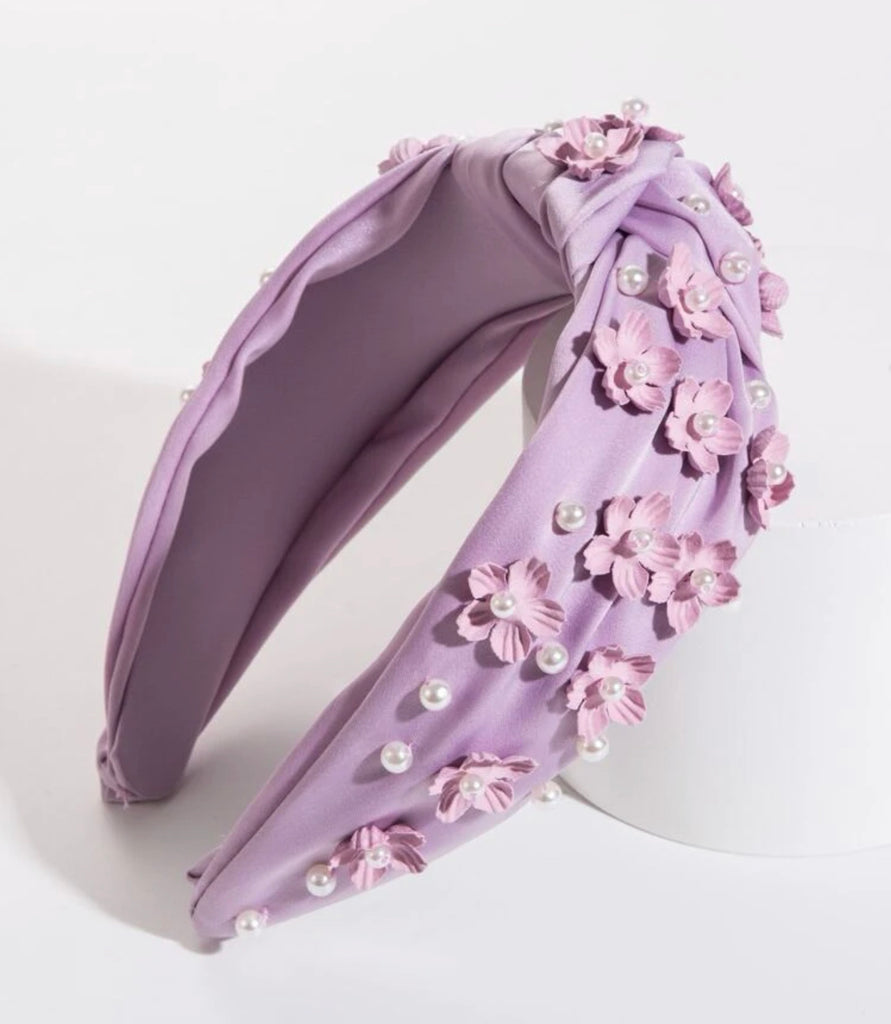 Lavender Floral Headband - House of Barvity