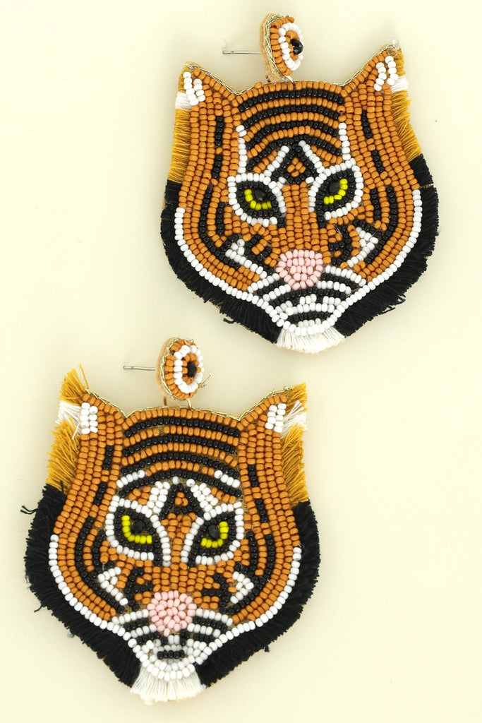 Tiger Earrings - House of Barvity