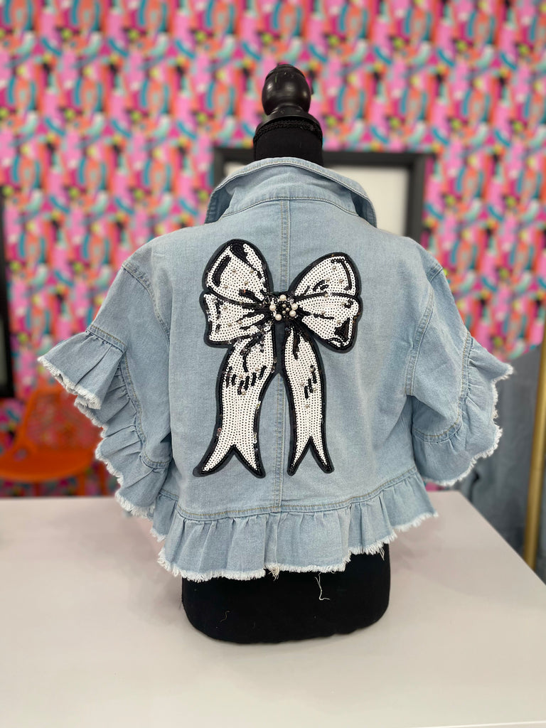 Tied Up Denim Jacket- Medium - House of Barvity