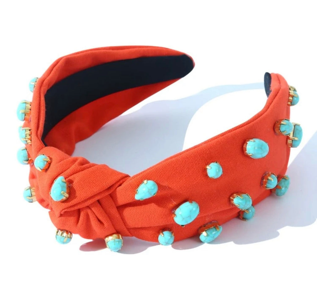 Turquoise Bling Headband - House of Barvity