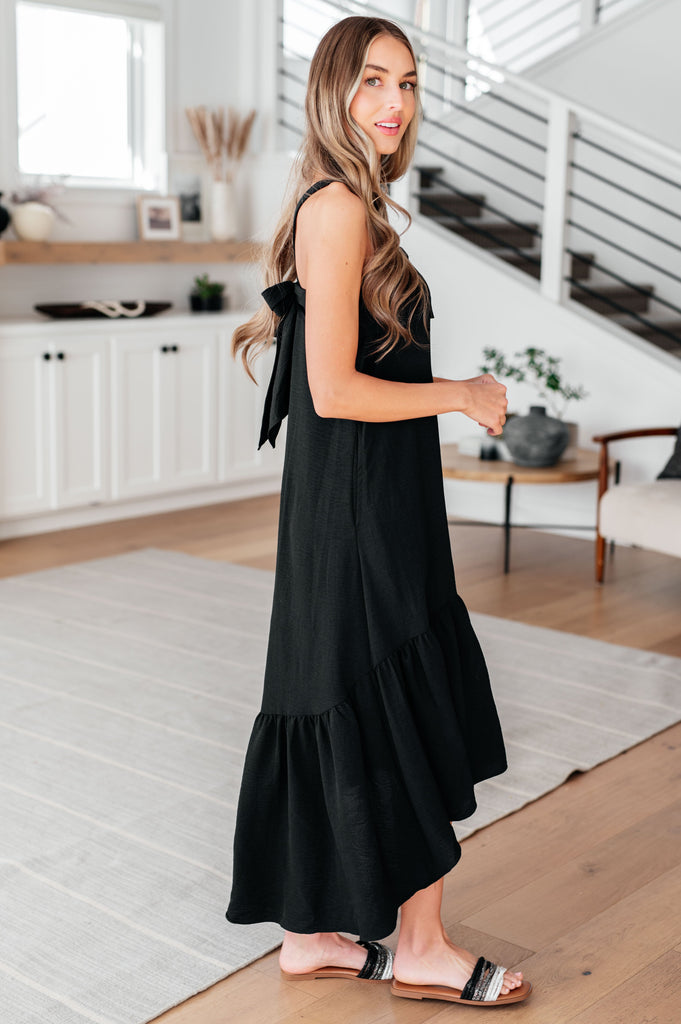 Nightlife Tie Back Maxi Dress - House of Barvity