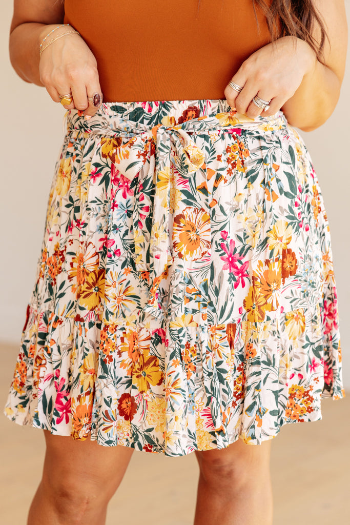 Spring Fields Floral Skirt - House of Barvity