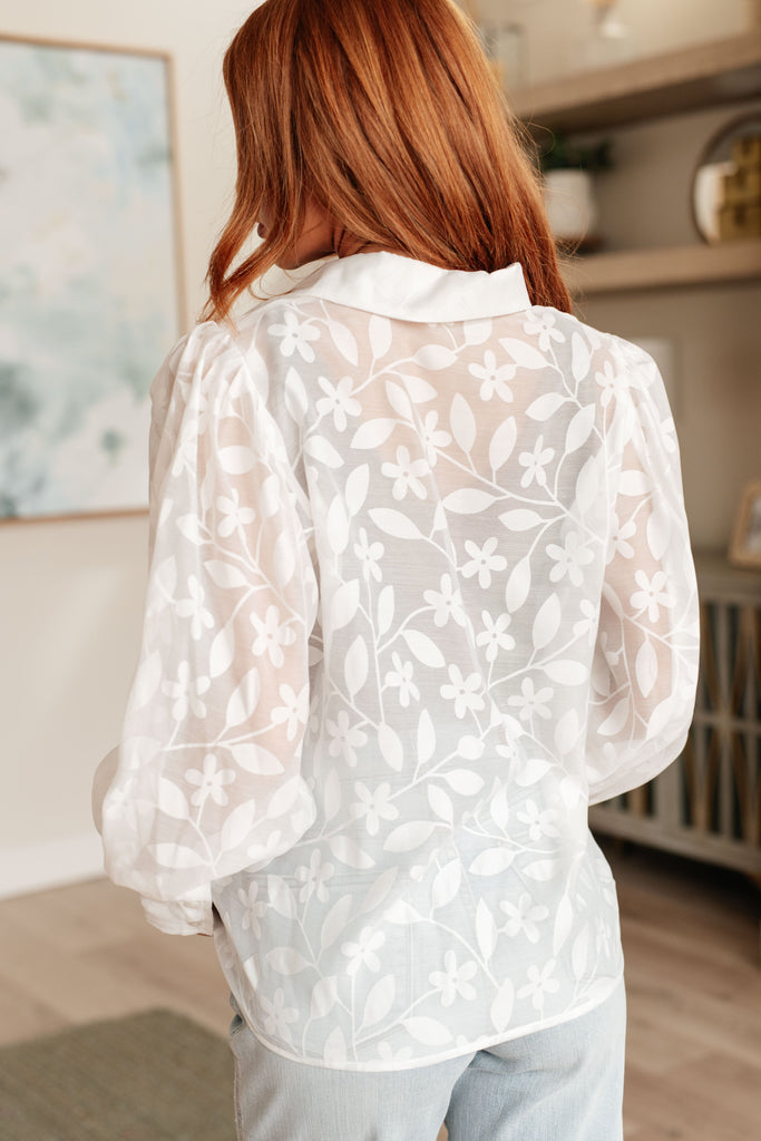 Sweet Serotonin Lace Button Up - House of Barvity