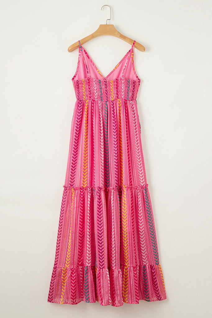 Pink Summer Maxi Cami Dress - House of Barvity