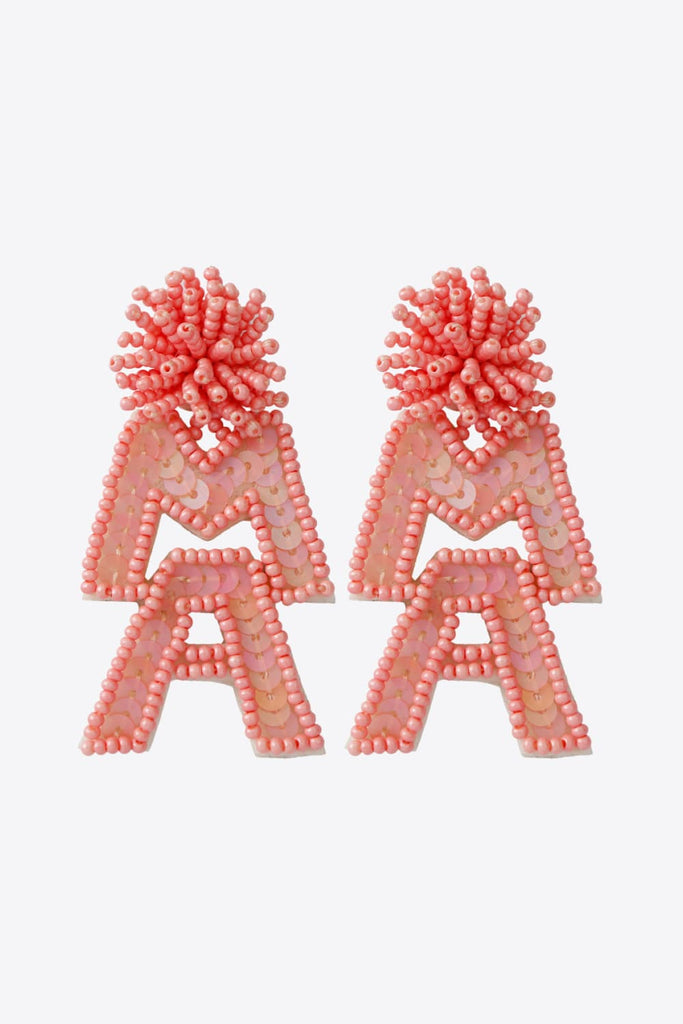 MAMA Beaded Dangle Earrings - House of Barvity