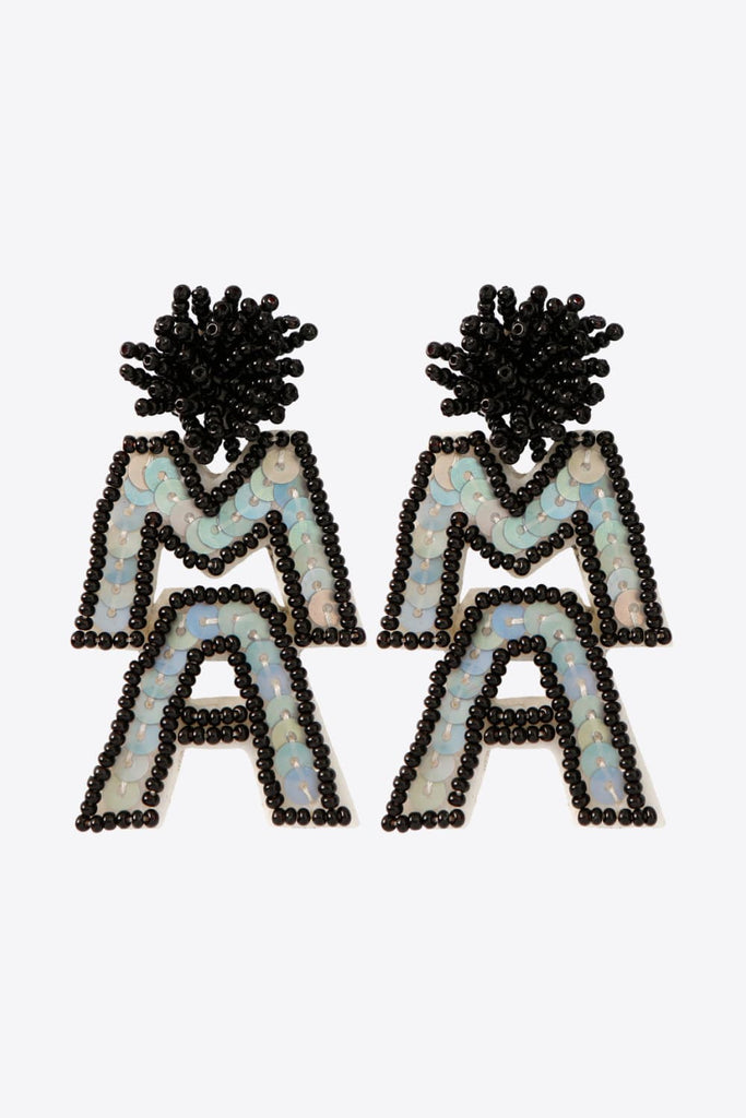 MAMA Beaded Dangle Earrings - House of Barvity