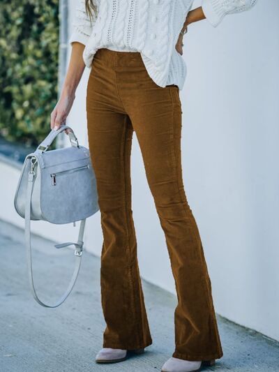 High Waist Bootcut Pants - House of Barvity