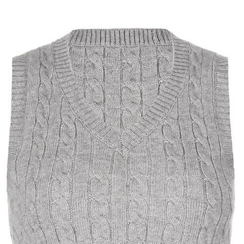 Cable-knit V-Neck Sweater Vest - House of Barvity