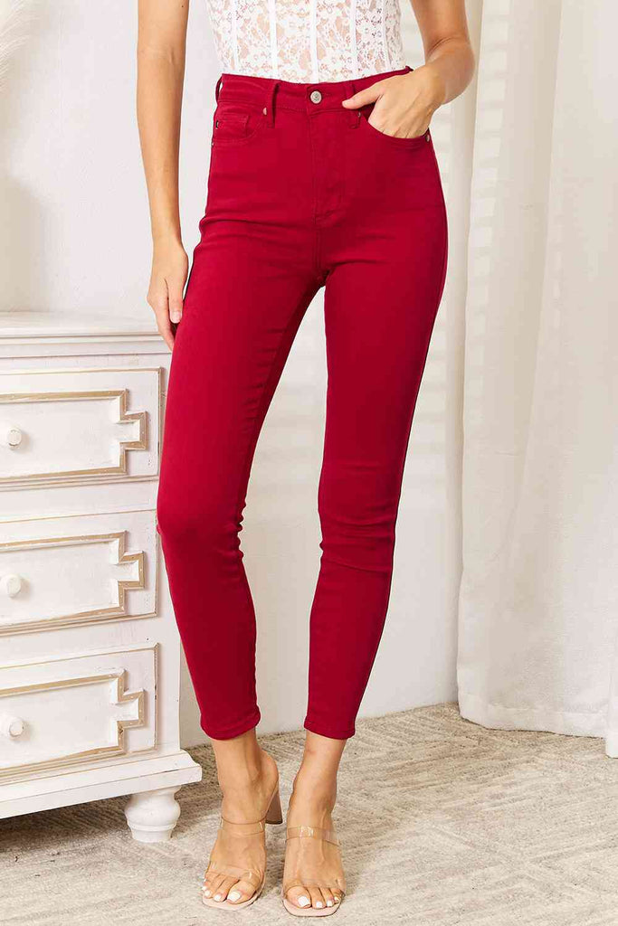 Judy Blue Full Size High Waist Tummy Control Skinny Jeans - House of Barvity