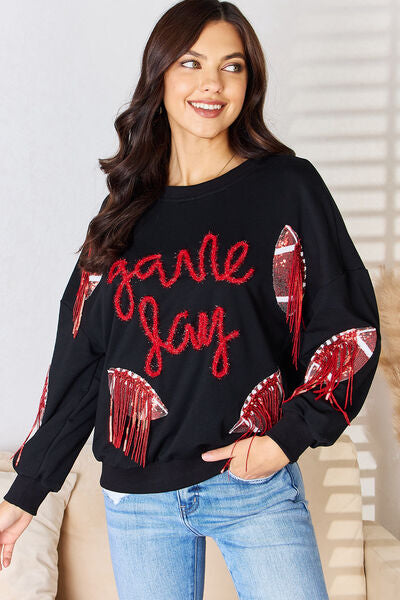 Game Day Sequin Sweatshirt - House of Barvity