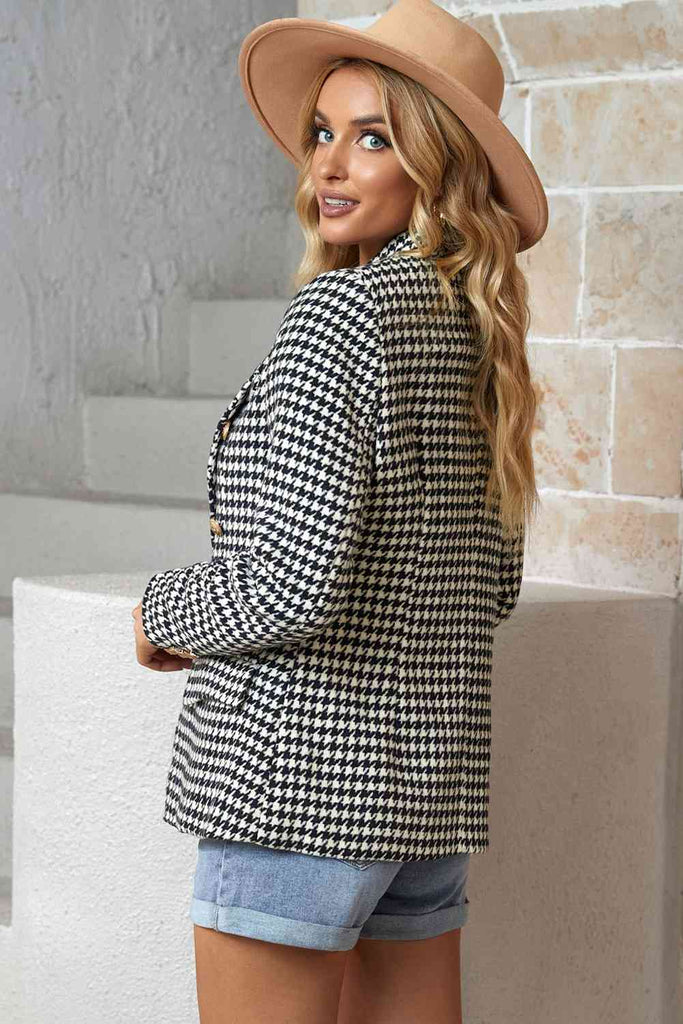 Houndstooth Double-Breasted Blazer - House of Barvity